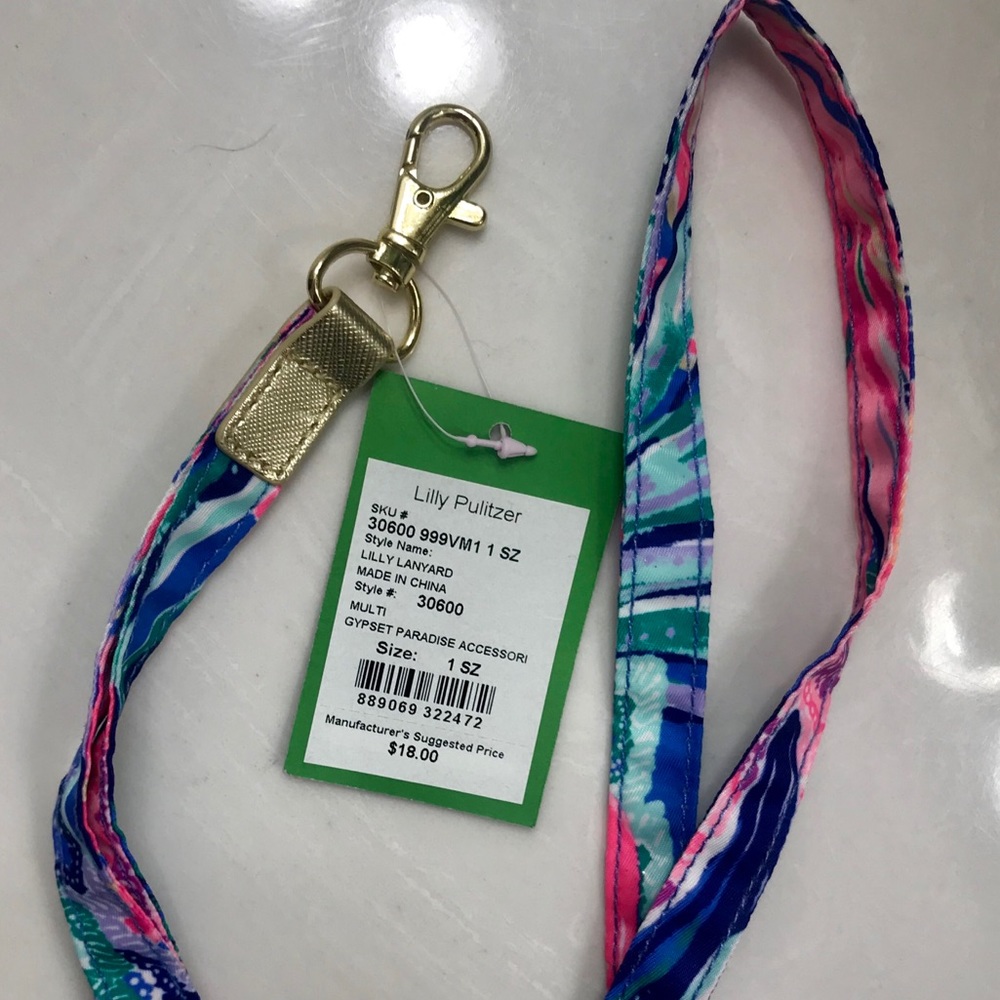 NWT Lilly Pulitzer Key Lanyard - Gypset Paradise